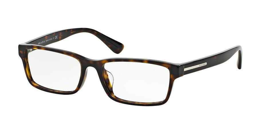 Prada PR01SV Rectangle Eyeglasses  2AU1O1-HAVANA 56-17-145 - Color Map havana