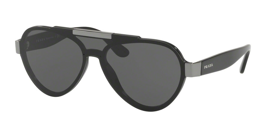 Prada CATWALK PR01US Pilot Sunglasses 1AB5S0-BLACK 44-144-140 - Color Map black