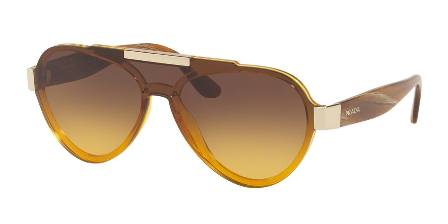 Prada CATWALK PR01US Pilot Sunglasses VY60D4-YELLOW 44-144-140 - Color Map yellow