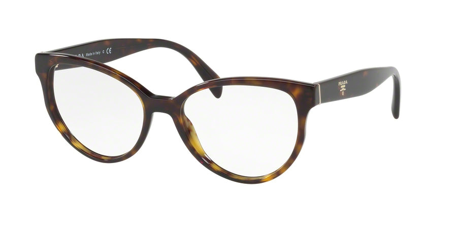 Prada HERITAGE PR01UVF Pillow Eyeglasses 2AU1O1-HAVANA 54-17-140 - Color Map havana
