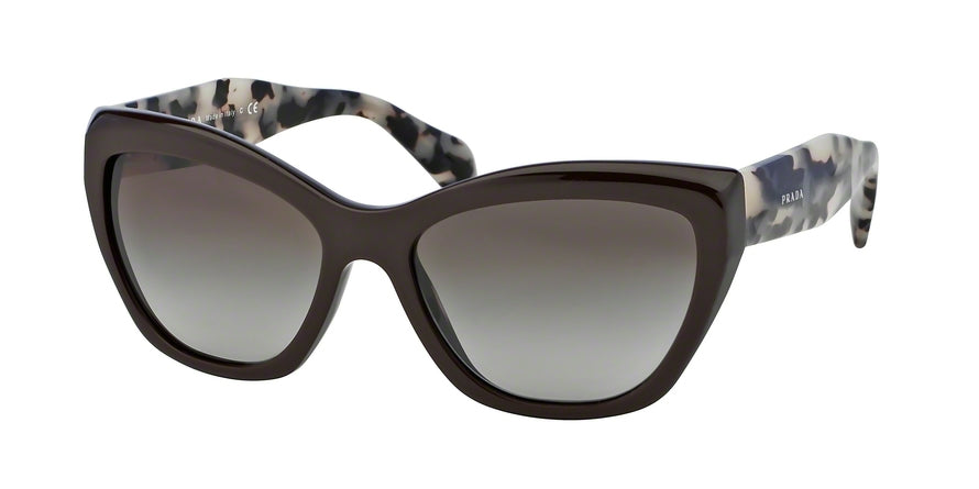 Prada PR02QS Cat Eye Sunglasses DHO4M1-DARK BROWN 56-17-140 - Color Map brown