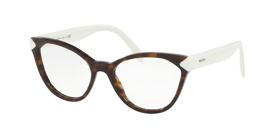 Prada PR02TV Cat Eye Eyeglasses  2AU1O1-HAVANA 54-17-140 - Color Map havana