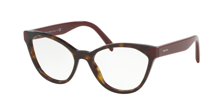 Prada PR02TV Cat Eye Eyeglasses USH1O1-HAVANA 54-17-140 - Color Map havana