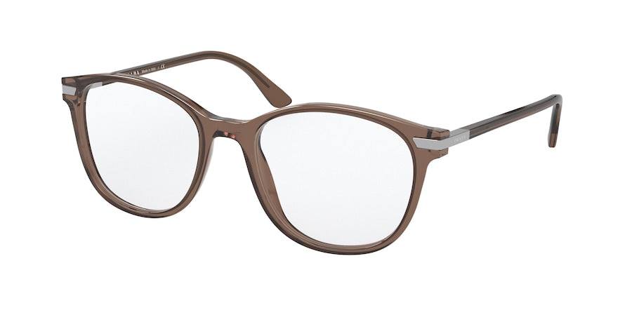 Prada PR02WVF Phantos Eyeglasses 09F1O1-BROWN 54-19-145 - Color Map brown