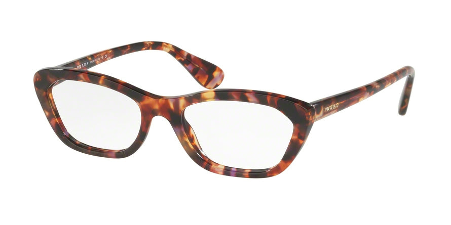 Prada PORTRAIT PR03QV Cat Eye Eyeglasses  PDN1O1-SPOTTED HAVANA PINK 52-18-140 - Color Map pink