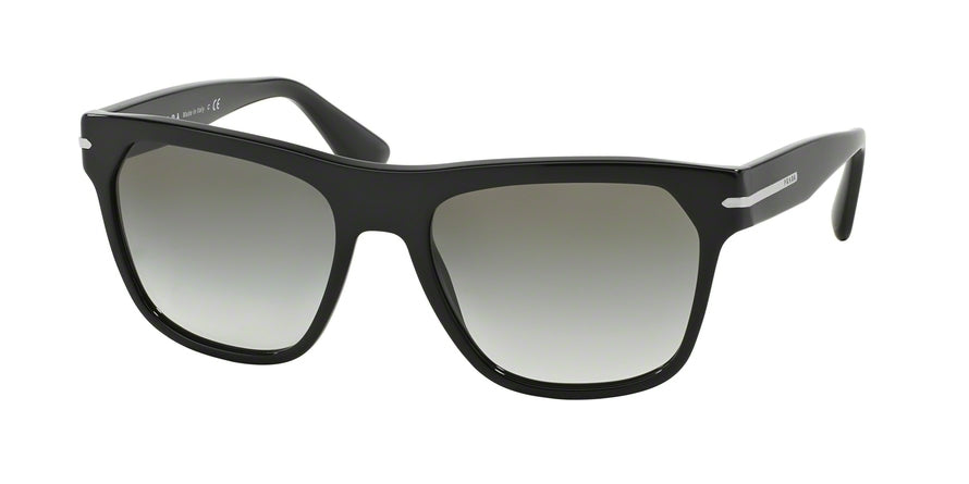 Prada PR03RS Square Sunglasses 1AB0A7-BLACK 55-18-145 - Color Map black