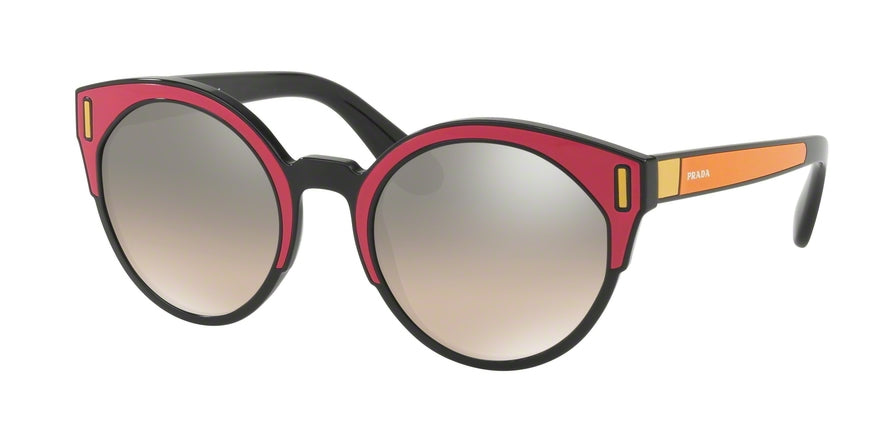 Prada CATWALK PR03US Irregular Sunglasses SVS4P0-BLACK/FUXIA/YELLOW 53-22-140 - Color Map orange