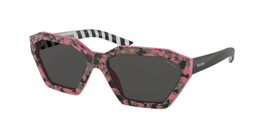 Prada MILLENNIALS PR03VS Irregular Sunglasses 4625S0-CAMUFLAGE PINK 57-16-140 - Color Map pink