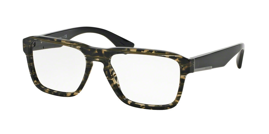 Prada PR04SV Rectangle Eyeglasses UBE1O1-GREEN LINE TORTOISE 55-17-145 - Color Map green