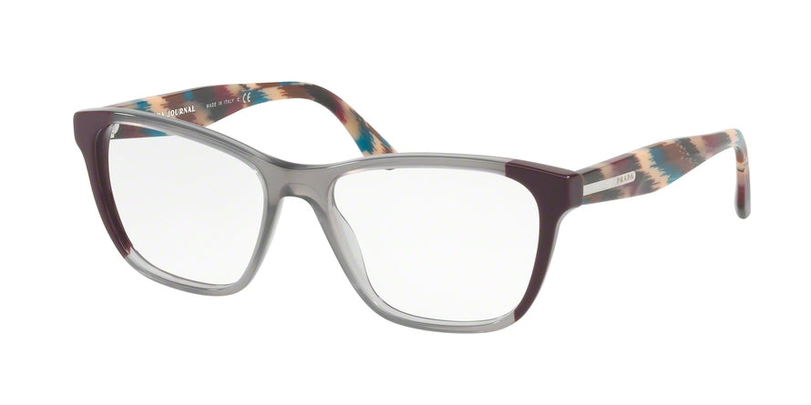 Prada PR04TV Square Eyeglasses VYN1O1-PLUM/GREY/PLUM 52-16-140 - Color Map grey