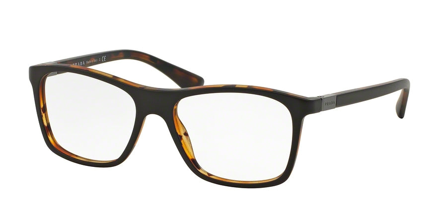 Prada PR05SV Square Eyeglasses UBG1O1-TOP BROWN/MATTE TORTOISE 55-17-140 - Color Map brown