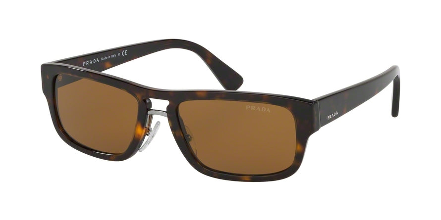 Prada HERITAGE PR05VS Rectangle Sunglasses 2AU0B0-HAVANA 56-18-145 - Color Map havana
