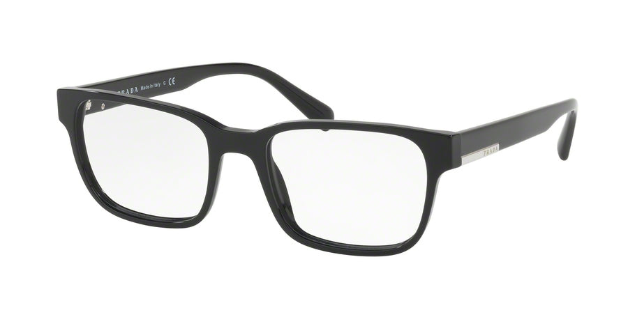 Prada HERITAGE PR06UVF Rectangle Eyeglasses 1AB1O1-BLACK 54-19-145 - Color Map black