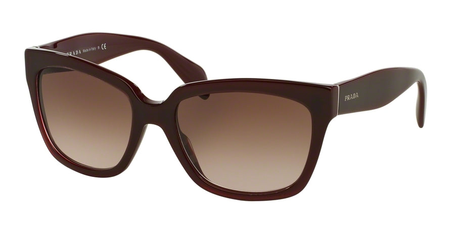 Prada PR07PS Square Sunglasses UAN0A6-OPAL BORDEAUX ON BORDEAUX 56-18-140 - Color Map bordeaux