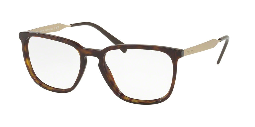 Prada PR07UV Pillow Eyeglasses 2AU1O1-HAVANA 55-18-145 - Color Map havana