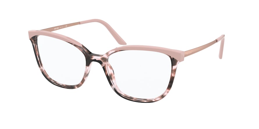 Prada PR07WVF Cat Eye Eyeglasses 07N1O1-ORCHID TORTOISE/PETAL 54-17-140 - Color Map havana