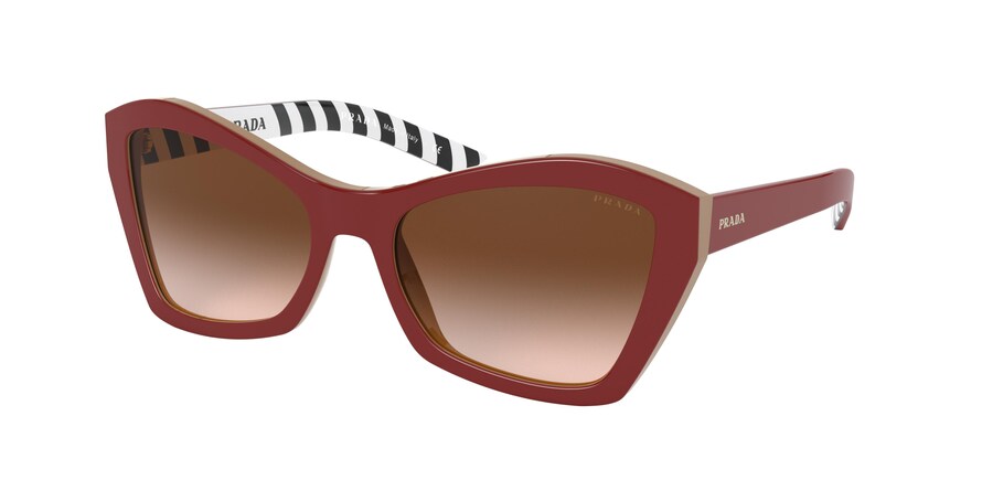 Prada PR07XSF Butterfly Sunglasses 5436S1-TOP RED/BEIGE 55-16-140 - Color Map red
