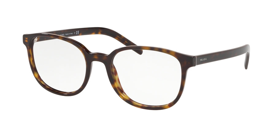 Prada CONCEPTUAL PR07XVF Square Eyeglasses 2AU1O1-HAVANA 54-19-145 - Color Map havana