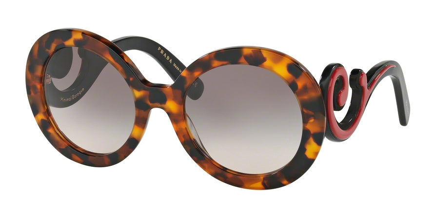 Prada PR08TSF Round Sunglasses VAH4K0-SPOTTED HAVANA 55-22-135 - Color Map havana