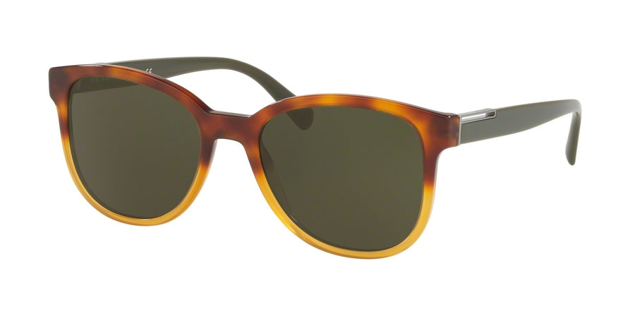 Prada HERITAGE PR08USF Square Sunglasses NKO4J1-HAVANA GRADIENT YELLOW 54-19-145 - Color Map blue