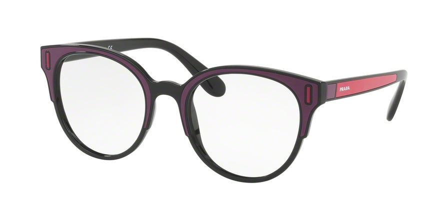 Prada CATWALK PR08UV Phantos Eyeglasses SSA1O1-BLACK/BORDEAUX/FUXIA 52-20-140 - Color Map violet