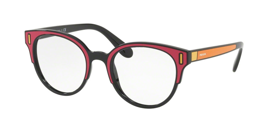Prada CATWALK PR08UV Phantos Eyeglasses SVS1O1-BLACK/FUXIA/YELLOW 50-20-140 - Color Map orange