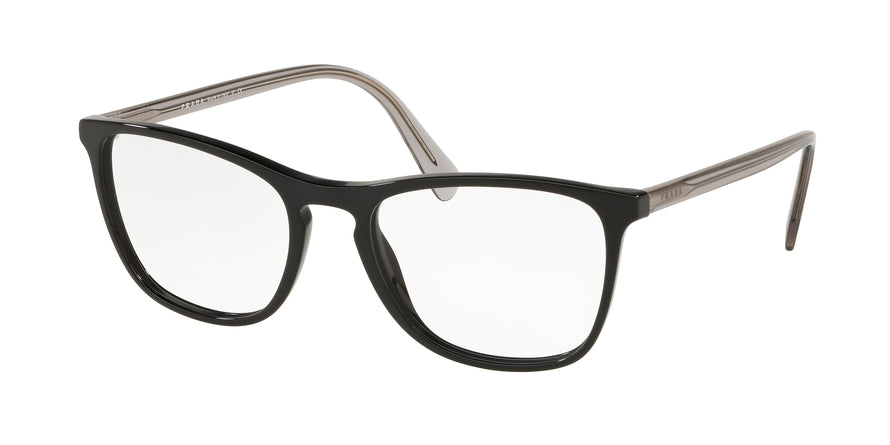 Prada CONCEPTUAL PR08VVF Square Eyeglasses  1AB1O1-BLACK 55-19-145 - Color Map black