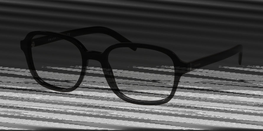 Prada CONCEPTUAL PR08XV Square Eyeglasses 1AB1O1-BLACK 54-19-145 - Color Map black