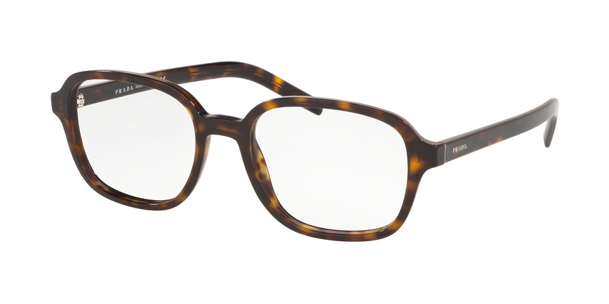 Prada CONCEPTUAL PR08XV Square Eyeglasses 2AU1O1-HAVANA 54-19-145 - Color Map havana