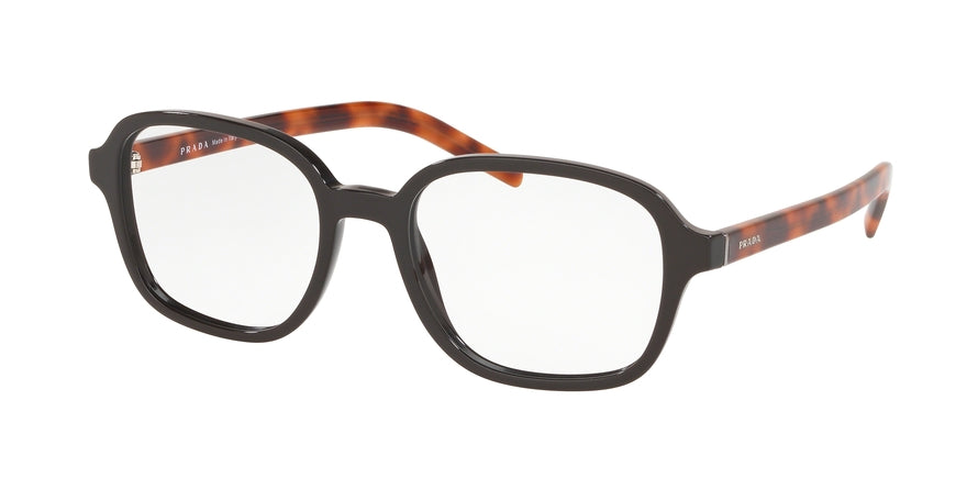Prada CONCEPTUAL PR08XV Square Eyeglasses U6C1O1-BROWN 54-19-145 - Color Map brown