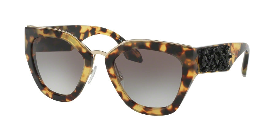 Prada PR10TS Irregular Sunglasses 7S00A7-MEDIUM HAVANA 52-22-140 - Color Map havana