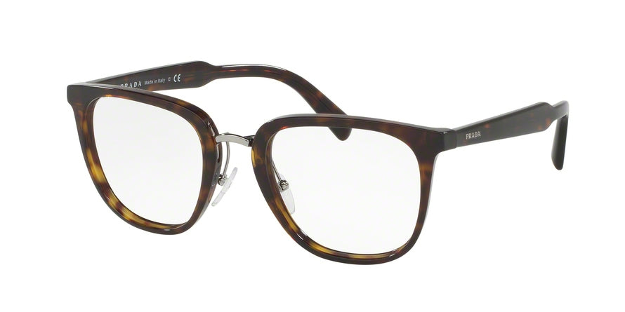 Prada PR10TV Square Eyeglasses  2AU1O1-HAVANA 51-21-145 - Color Map havana