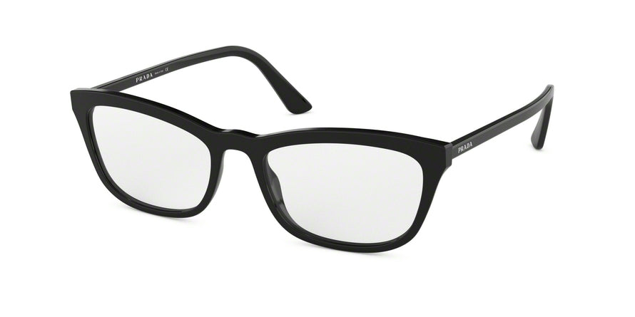 Prada CONCEPTUAL PR10VVF Pillow Eyeglasses 1AB1O1-BLACK 54-18-145 - Color Map black