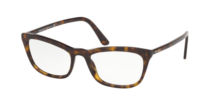 Prada CONCEPTUAL PR10VVF Pillow Eyeglasses 2AU1O1-HAVANA 54-18-145 - Color Map havana
