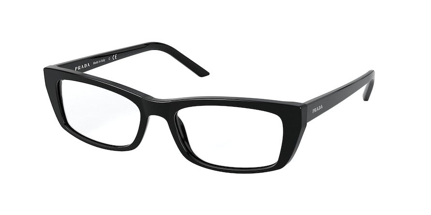 Prada PR10XV Rectangle Eyeglasses 1AB1O1-BLACK 54-17-140 - Color Map black