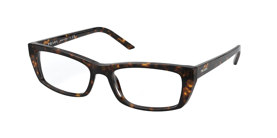 Prada PR10XV Rectangle Eyeglasses 2AU1O1-HAVANA 54-17-140 - Color Map havana