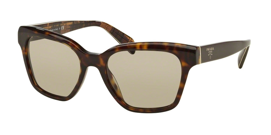 Prada PR11SSF Square Sunglasses 2AU5J2-HAVANA 56-18-145 - Color Map havana