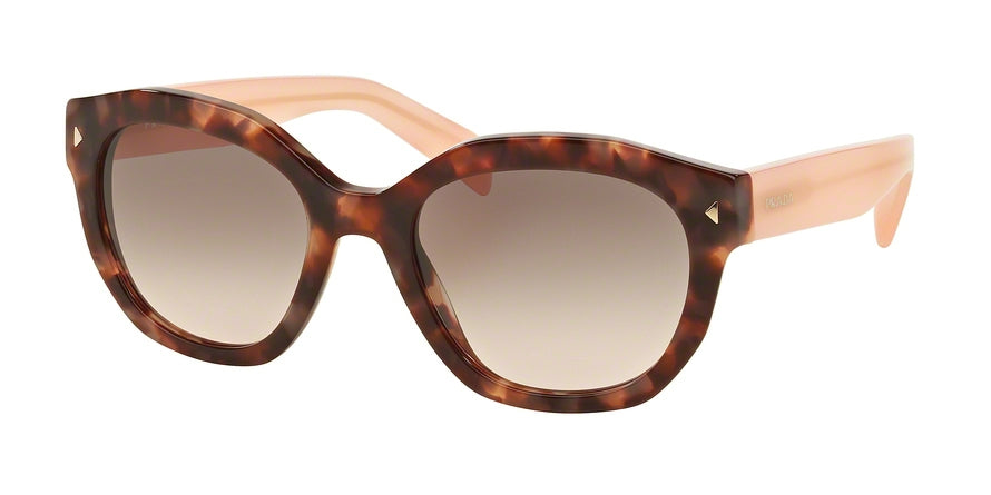Prada PR12SS Irregular Sunglasses UE04K0-SPOTTED BROWN PINK 53-20-140 - Color Map pink