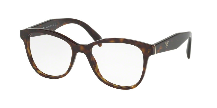 Prada HERITAGE PR12TV Pillow Eyeglasses 2AU1O1-HAVANA 53-17-140 - Color Map havana