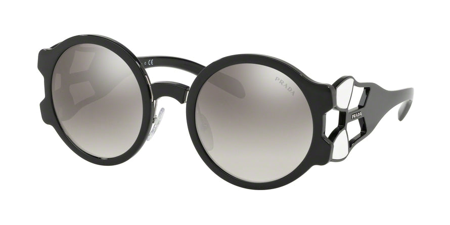 Prada CATWALK PR13US Oval Sunglasses 1AB5O0-BLACK 54-24-140 - Color Map black