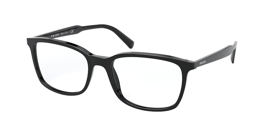 Prada PR13XVF Pillow Eyeglasses 1AB1O1-BLACK 55-17-145 - Color Map black