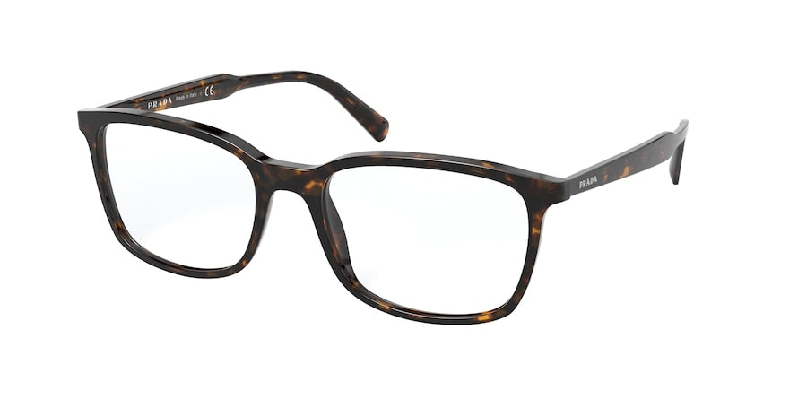 Prada PR13XVF Pillow Eyeglasses 2AU1O1-HAVANA 55-17-145 - Color Map havana