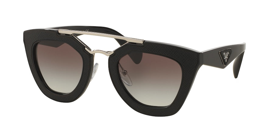 Prada ORNATE PR14SS Irregular Sunglasses 1AB0A7-BLACK 49-26-140 - Color Map black