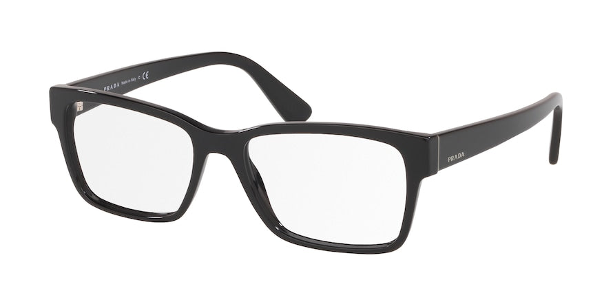 Prada HERITAGE PR15VVF Rectangle Eyeglasses 1AB1O1-BLACK 53-17-145 - Color Map black