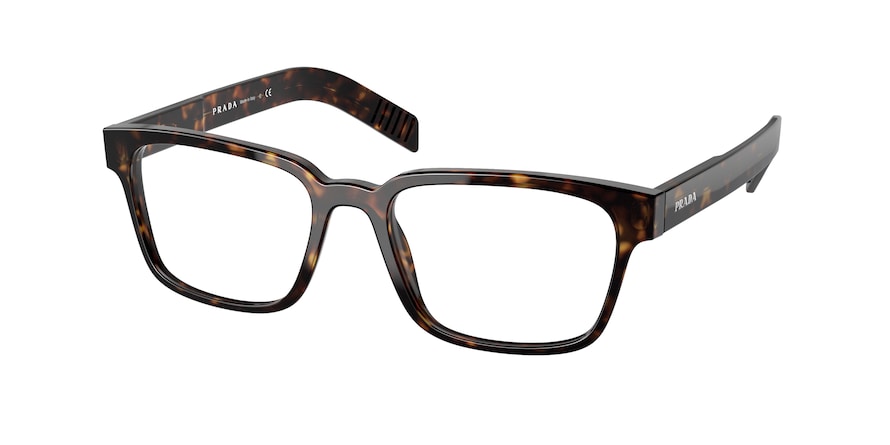 Prada PR15WVF Rectangle Eyeglasses 2AU1O1-TORTOISE 53-17-145 - Color Map havana