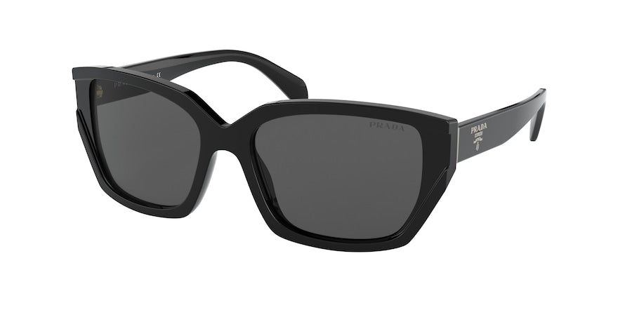 Prada PR15XSF Rectangle Sunglasses 1AB5S0-BLACK 59-16-140 - Color Map black
