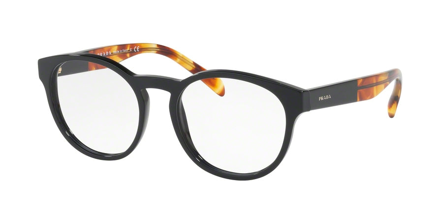 Prada PR16TV Irregular Eyeglasses 1AB1O1-BLACK 52-18-140 - Color Map black