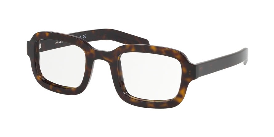 Prada CONCEPTUAL PR16VVF Pillow Eyeglasses 2AU1O1-HAVANA 49-25-145 - Color Map havana
