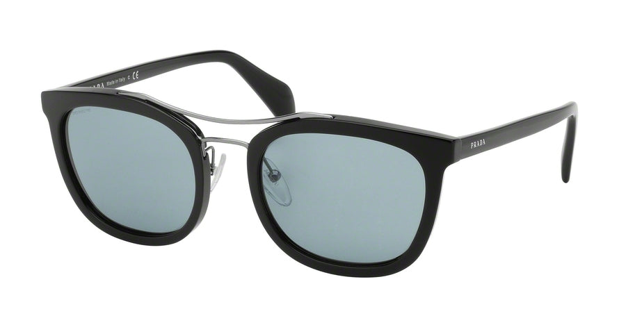 Prada SOCIETY PR17QS Square Sunglasses 1AB3C2-BLACK 55-21-145 - Color Map black