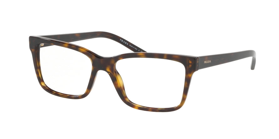 Prada MILLENNIALS PR17VVF Rectangle Eyeglasses 2AU1O1-HAVANA 54-16-140 - Color Map havana